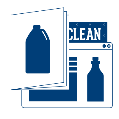 Full service branding support from a graphics department experienced with aerosols