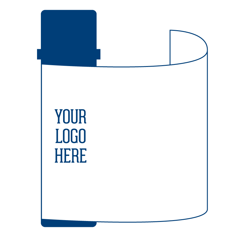 Full service branding support from a graphics department experienced with aerosols